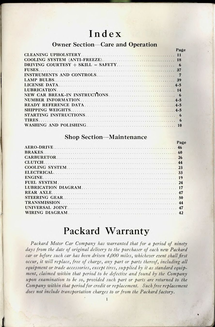 1941 Packard Owners Manual Page 25